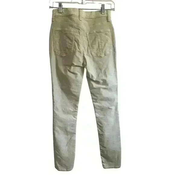 RAG & BONE HIGH RISE VELVET SKINNY JEAN ANT WHITE BONE SIZE 25 - Picture 5 of 8